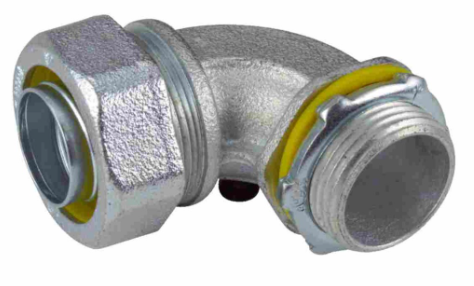 Product image for Malleable Iron Liquidtight Insulated Connector - 90DEG