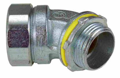 Product image for Malleable Iron Liquidtight Insulated Connector - 45DEG